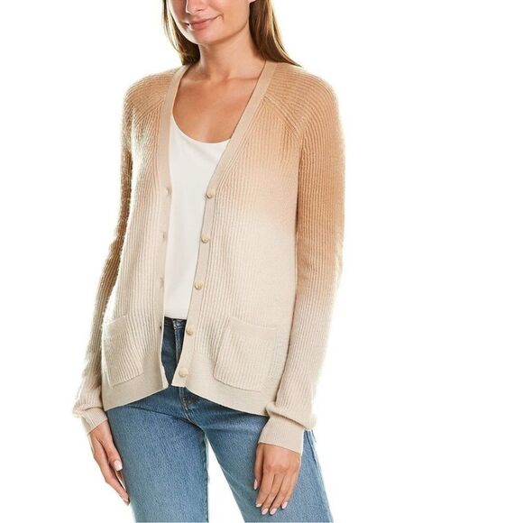 NAADAM Sweaters - NAADAM Cashmere Ombre Cardigan Ribbed Knit Button Front Size Small